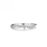 Trendy Cross Heart Diamond Ring
