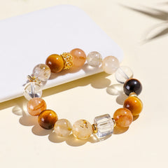 Natural Golden Tiger Eye Wealth Crystal Bracelet