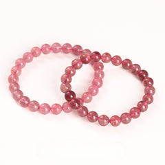 Natural Ice Strawberry Quartz Bracelet