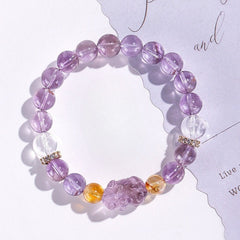 Bolivian Amethyst Beaded Bracelet