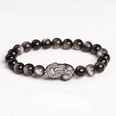 Natural Obsidian Pixiu Bracelet
