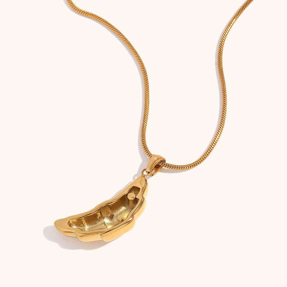 Personalized Ornament Gold-plated Thread Horn Fine Snake Chain Necklace