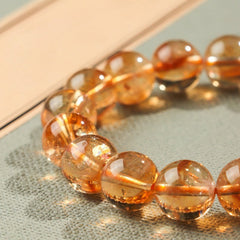 Stylish Natural Citrine Crystal Point Bracelet