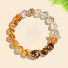 Tiger's Eye Rutilated Quartz Melody Stone Bracelet