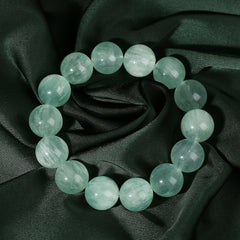 Mint Green Rutilated Quartz & Fluorite Bracelet