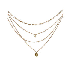 Simple Metal Portrait Coin Necklace