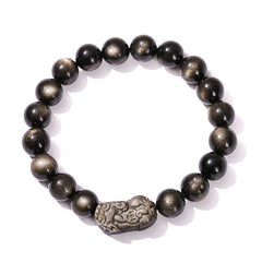 Natural Obsidian Pixiu Bracelet