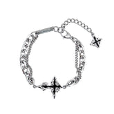 Hip Hop Dissolve Dark Cross Bracelet