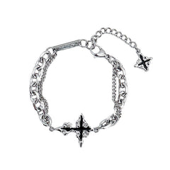 Hip Hop Dissolve Dark Cross Bracelet