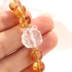 Natural Clear Quartz Nine-Tailed Fox Bracelet