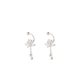 Lotus Tassel Stud Earrings