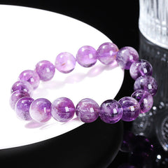 5A Natural Purple Rutilated Quartz Bracelet