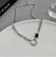 Titanium Steel Splicing Men's Necklace