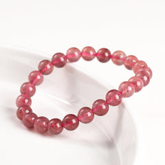 Natural Ice Strawberry Quartz Bracelet