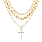 Fashion Light Luxury Cross Pendant Necklace