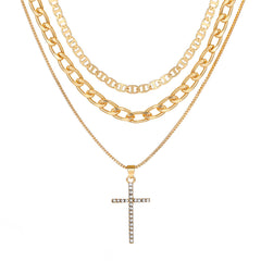 Fashion Light Luxury Cross Pendant Necklace
