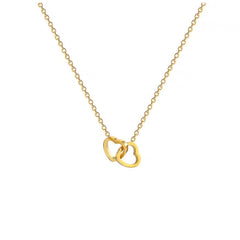 Double Ring Interlocking Necklace