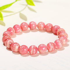 Delicate Rhodochrosite Bead Bracelet