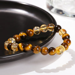5A Natural Tiger Eye & Yellow Citrine Bracelet