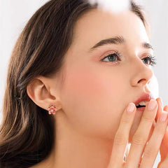 Rotating Peach Blossom Earrings