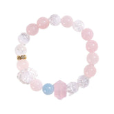 Stylish Rose Quartz Crystal Point Bracelet