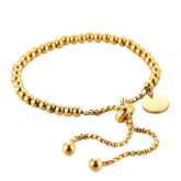 Simple and Stylish Round Tag Adjustable Bracelet