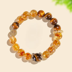 Tiger's Eye Rutilated Quartz Melody Stone Bracelet
