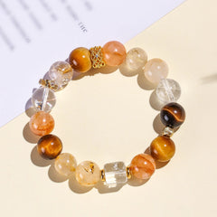 Natural Golden Tiger Eye Wealth Crystal Bracelet