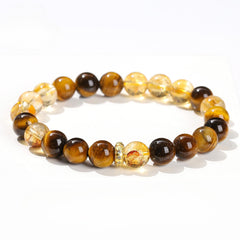 5A Natural Tiger Eye & Yellow Citrine Bracelet
