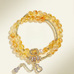 Fashion Yellow Citrine Gourd Bracelet