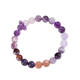 Nine Purple Fire Amethyst Wealth Multigem Bracelet