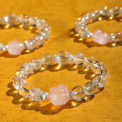 Sweet Luster Clear Quartz Bracelet