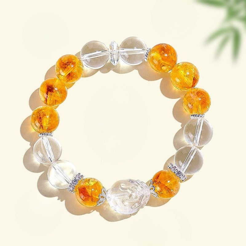 Natural Crystal Dragon Turtle Bracelet