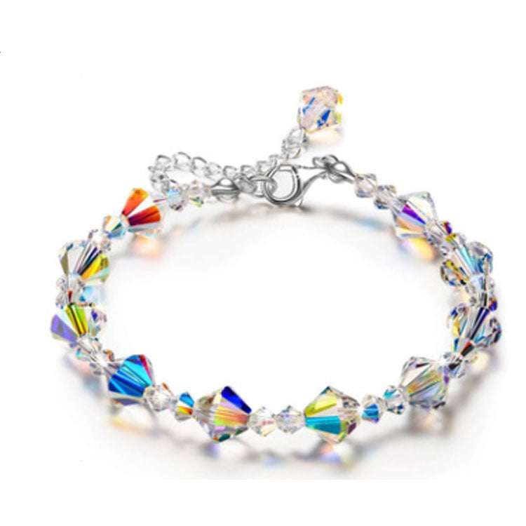 Schoolgirl Square Crystal Tennis Bracelet