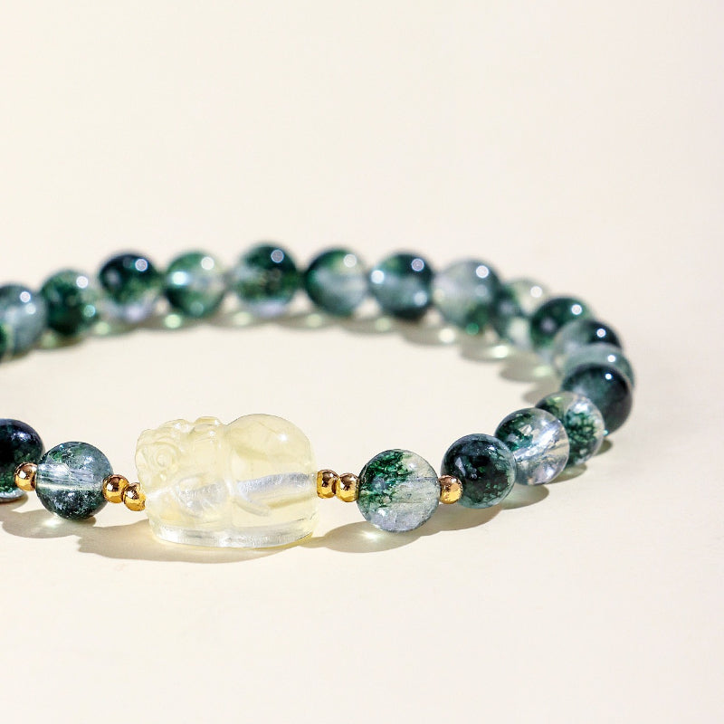 Wealth Guardian Green Phantom Quartz Bracelet
