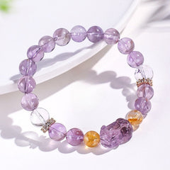 Bolivian Amethyst Beaded Bracelet