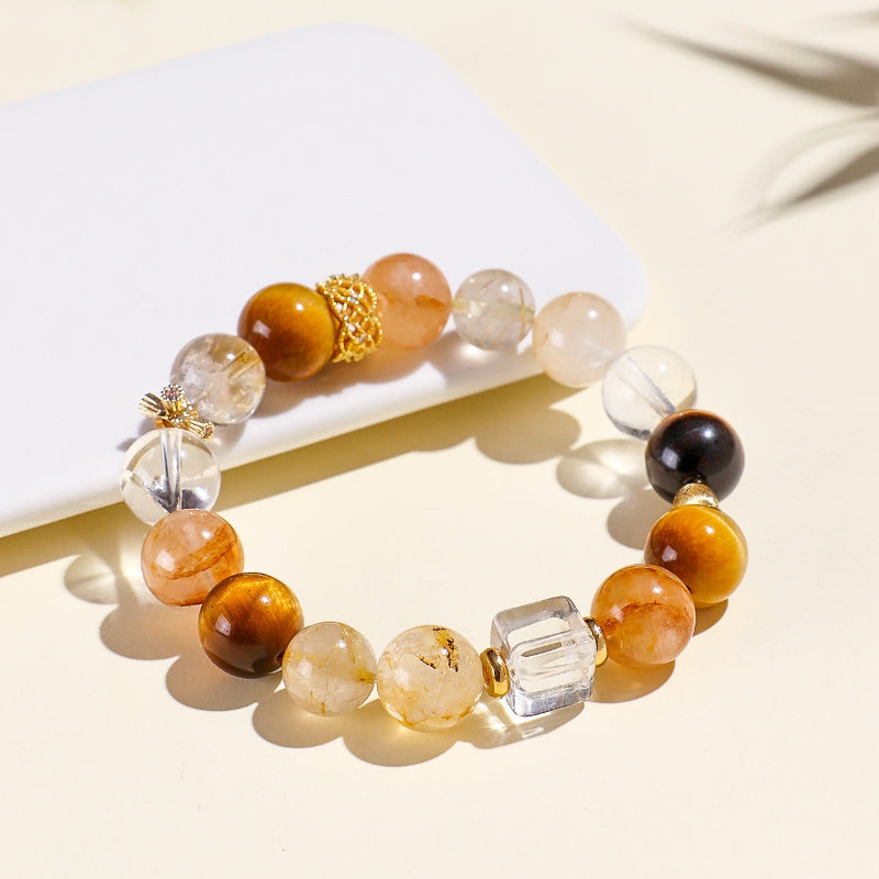 Natural Golden Tiger Eye Wealth Crystal Bracelet
