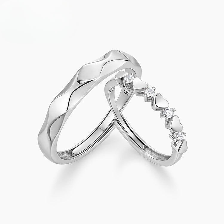 High-end light luxury design couple ring