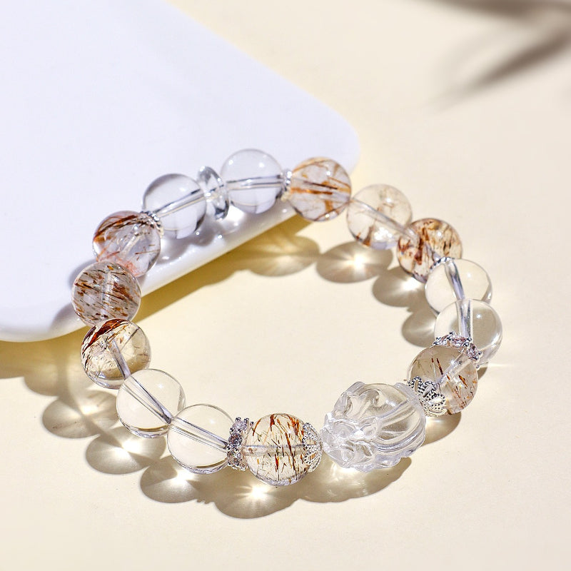 Natural Crystal Dragon Turtle Bracelet