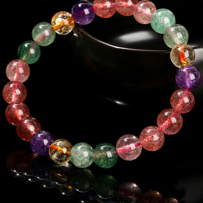 Minimalist Strawberry Quartz Bracelet