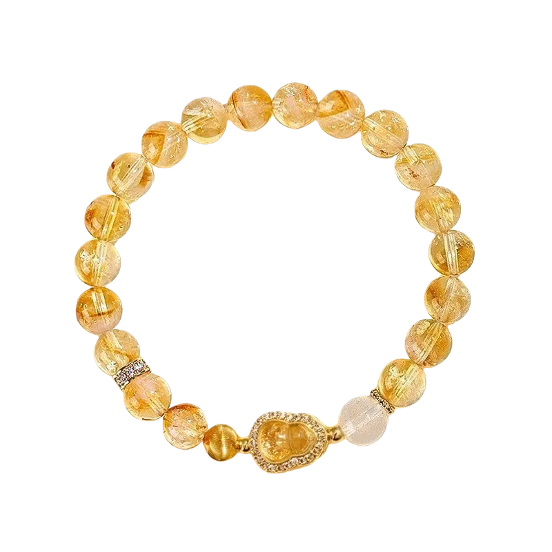Fashion Yellow Citrine Gourd Bracelet