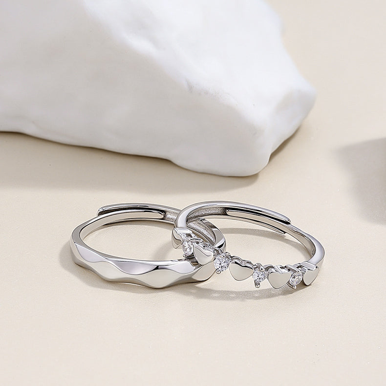 High-end light luxury design couple ring