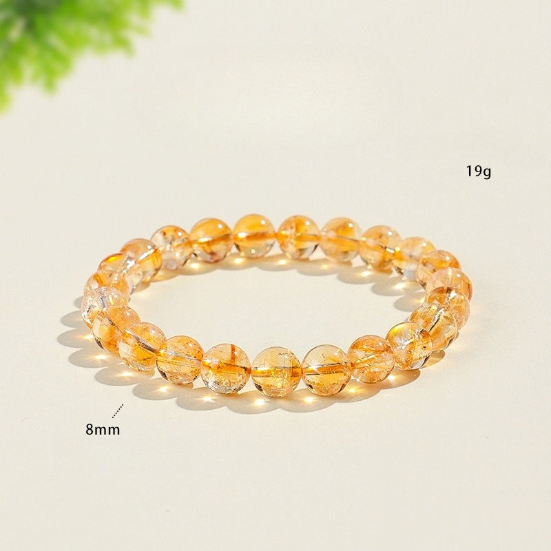 Stylish Natural Citrine Crystal Point Bracelet