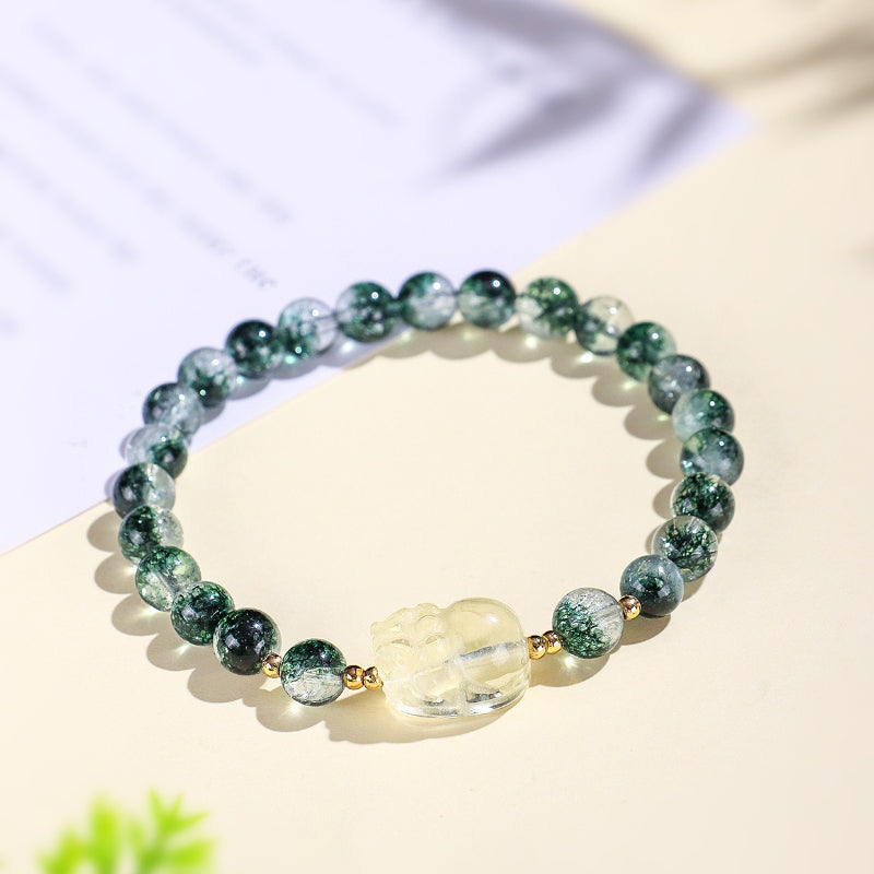 Wealth Guardian Green Phantom Quartz Bracelet