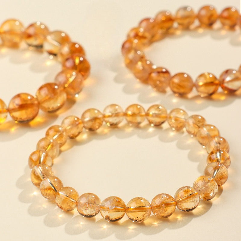Stylish Natural Citrine Crystal Point Bracelet