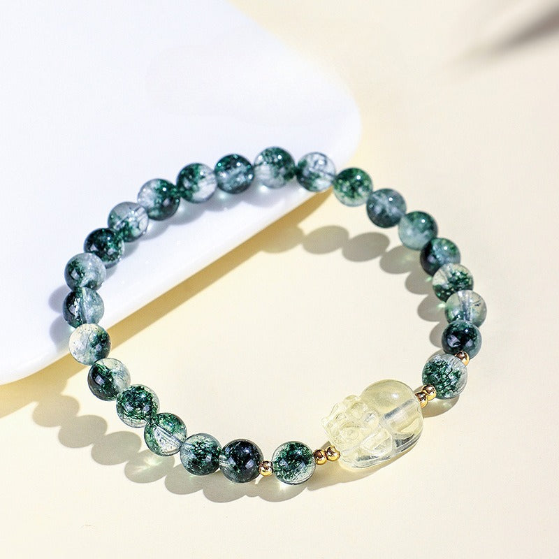 Wealth Guardian Green Phantom Quartz Bracelet