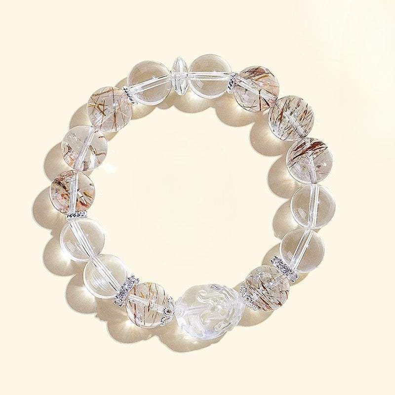 Natural Crystal Dragon Turtle Bracelet