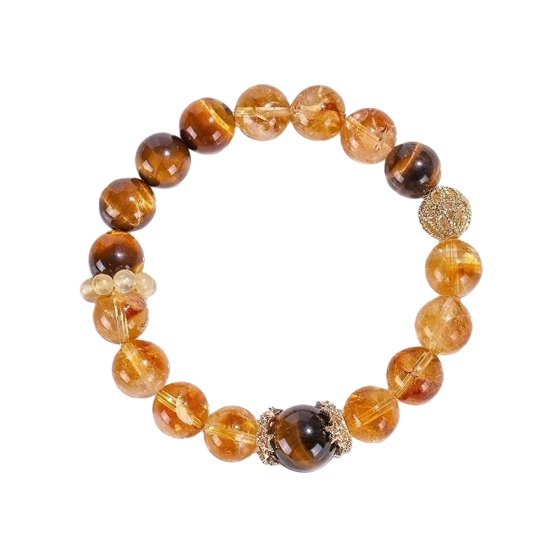 Tiger's Eye Rutilated Quartz Melody Stone Bracelet