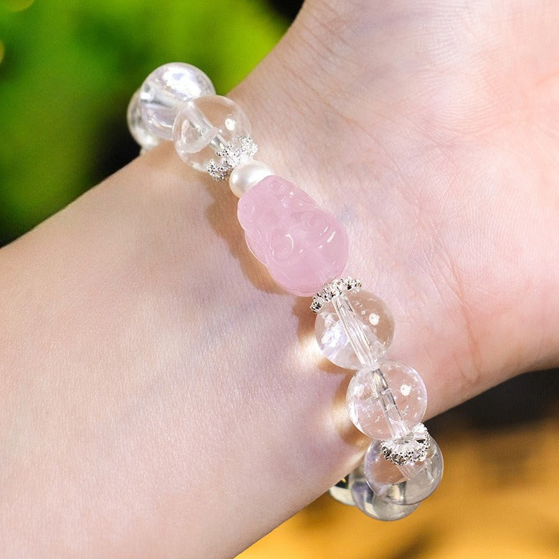 Sweet Luster Clear Quartz Bracelet