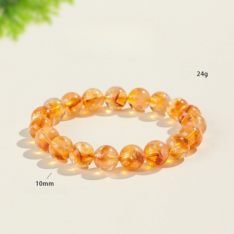 Stylish Natural Citrine Crystal Point Bracelet